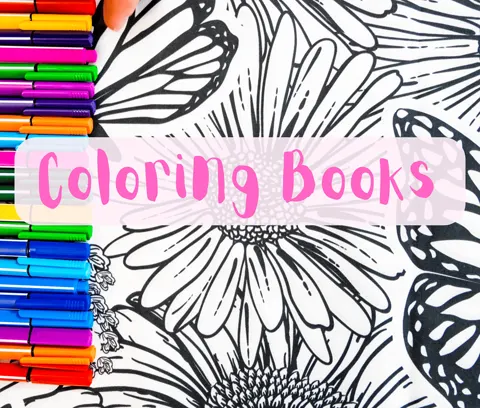 Sample spread from a Reverse Coloring Book